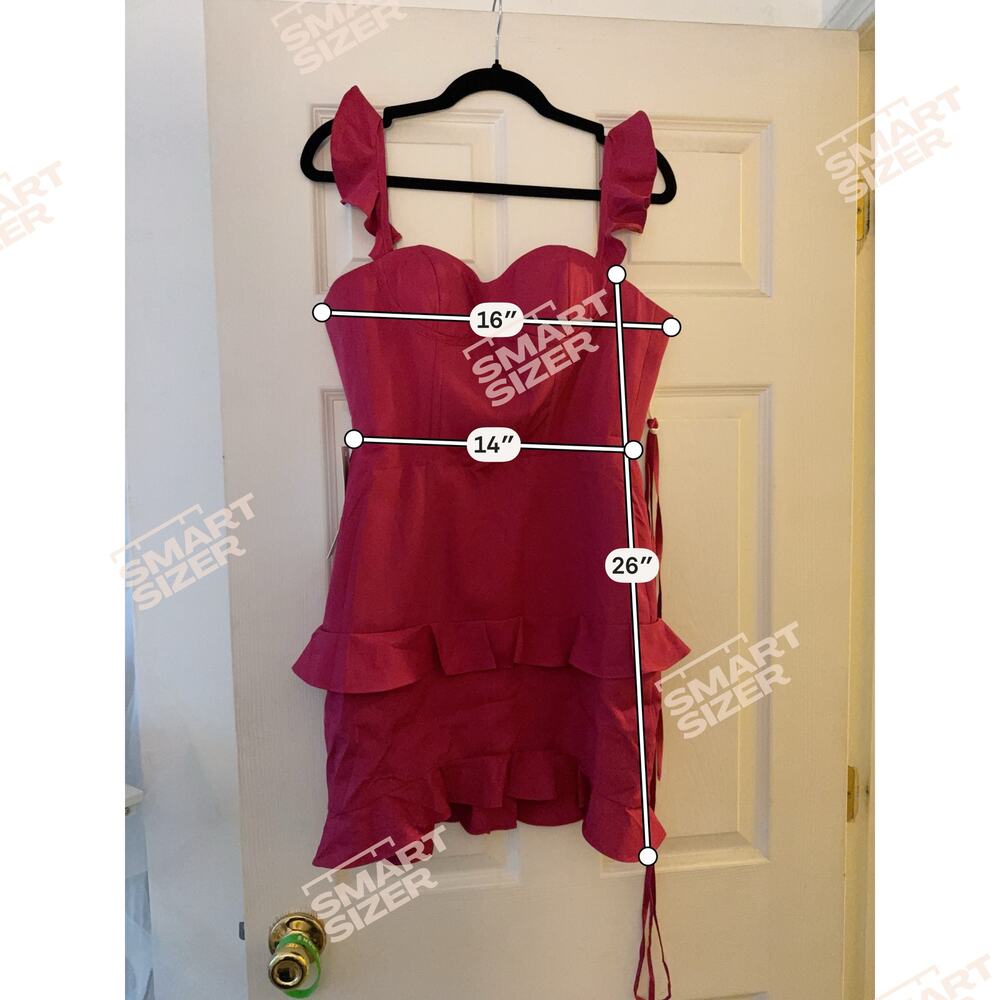 Cute Dark Pink Ruffle Dress Size 0 NWT - Picture 3 of 6